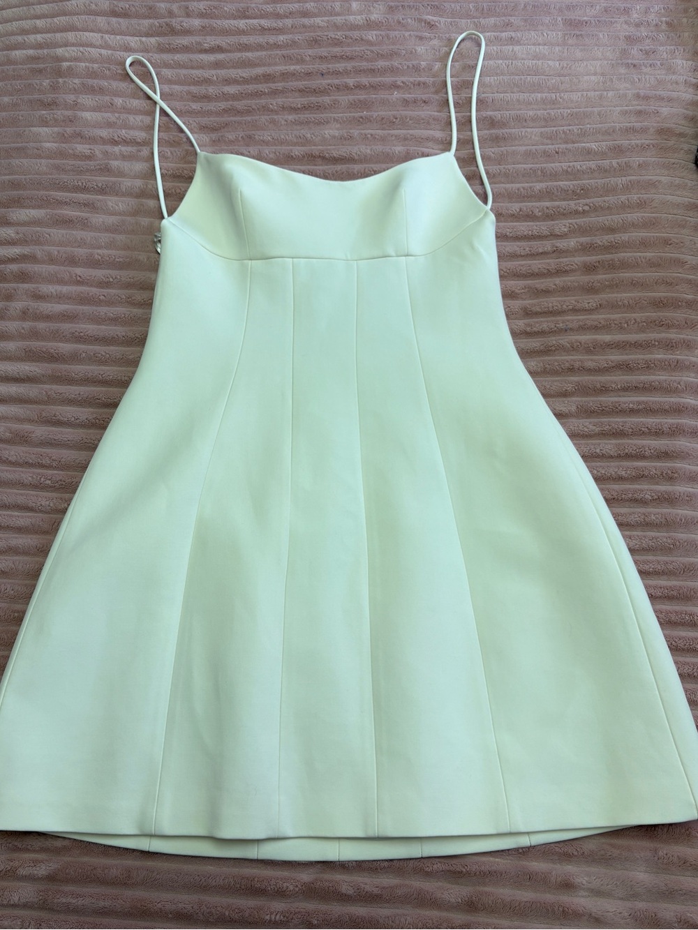 Zara Cream Spaghetti Strap A-Line Dress